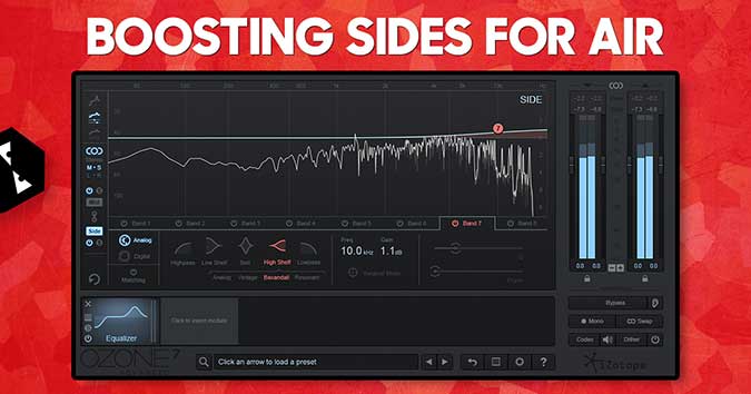 Mid Side EQ boosting sides for air