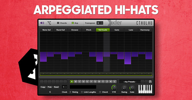 Arpeggiated hi-hats for interesting rhythms
