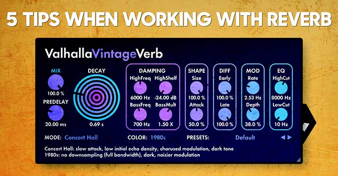 Our 5 best tips when working with reverb