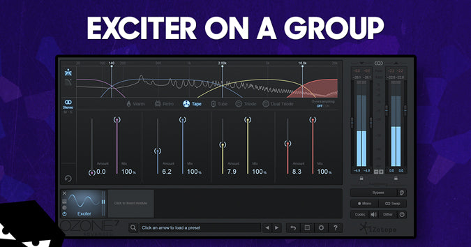 Adding glue to a group using an exciter plugin