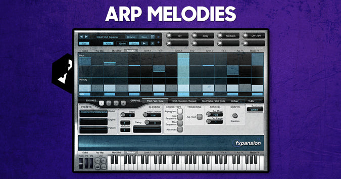Using an arpeggiator to create melodies